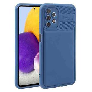 For Samsung Galaxy A32 4G Twill Texture TPU Shockproof Phone Case(Blue)