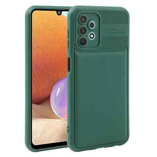 For Samsung Galaxy A32 4G Twill Texture TPU Shockproof Phone Case(Green)