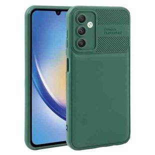 For Samsung Galaxy A34 5G Twill Texture TPU Shockproof Phone Case(Green)