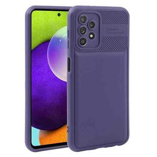 For Samsung Galaxy A52 4G / 5G Twill Texture TPU Shockproof Phone Case(Purple)