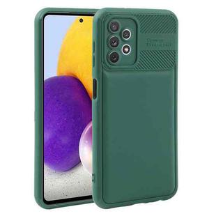 For Samsung Galaxy A72 4G / 5G Twill Texture TPU Shockproof Phone Case(Green)