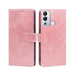 For Infinix Hot 12i Calf Texture Buckle Flip Leather Phone Case(Rose Gold)