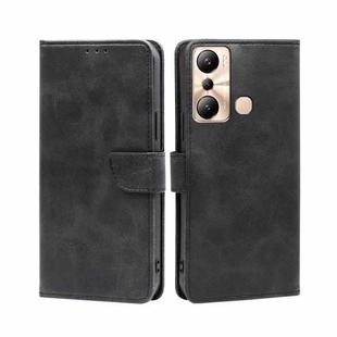 For Infinix Hot 20i Calf Texture Buckle Flip Leather Phone Case(Black)