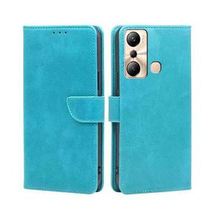 For Infinix Hot 20i Calf Texture Buckle Flip Leather Phone Case(Blue)