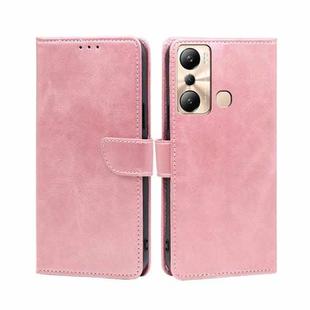 For Infinix Hot 20i Calf Texture Buckle Flip Leather Phone Case(Rose Gold)