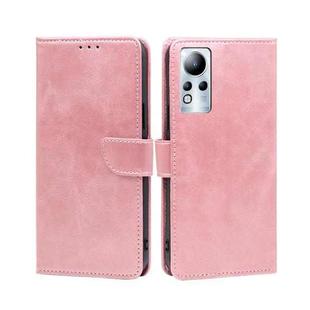 For Infinix Note 11 Calf Texture Buckle Flip Leather Phone Case(Rose Gold)