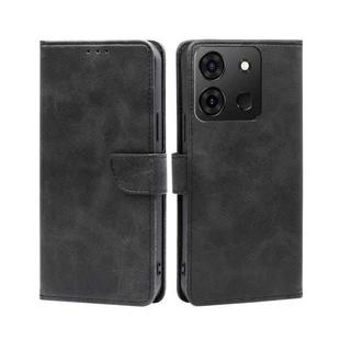 For Infinix Smart 7 Calf Texture Buckle Flip Leather Phone Case(Black)