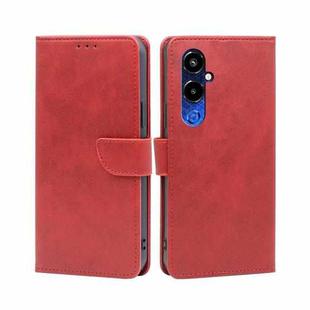 For Tecno Pova 4 Pro Calf Texture Buckle Flip Leather Phone Case(Red)