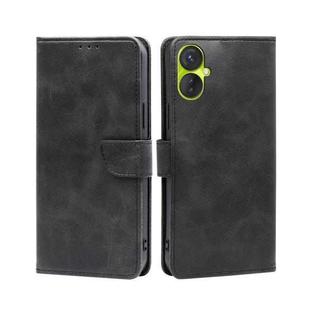 For Tecno Spark 9 Pro Calf Texture Buckle Flip Leather Phone Case(Black)