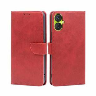 For Tecno Spark 9 Pro Calf Texture Buckle Flip Leather Phone Case(Red)