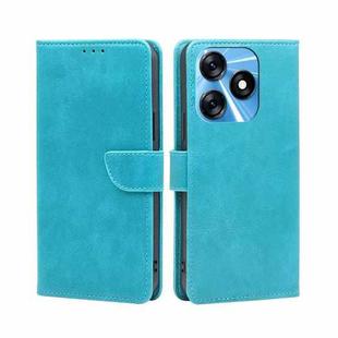 For Tecno Spark 10 4G Calf Texture Buckle Flip Leather Phone Case(Blue)