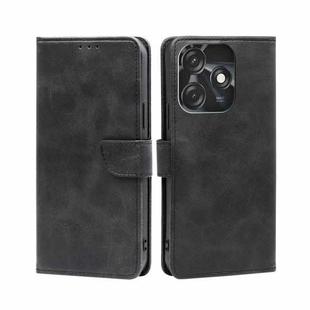 For Tecno Spark 10C Calf Texture Buckle Flip Leather Phone Case(Black)