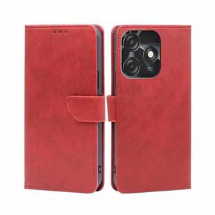For Tecno Spark 10C Calf Texture Buckle Flip Leather Phone Case(Red)