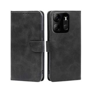 For Tecno Spark GO 2023/Pop 7/Pop 7 Pro Calf Texture Buckle Flip Leather Phone Case(Black)