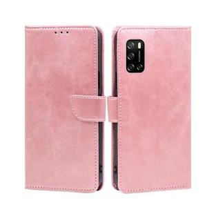 For Rakuten Big S Calf Texture Buckle Flip Leather Phone Case(Rose Gold)