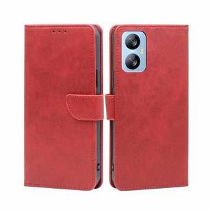 For Blackview A52 Calf Texture Buckle Flip Leather Phone Case(Red)