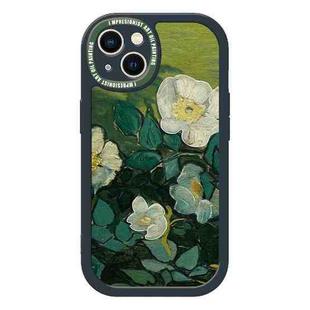 For iPhone 13 Oil Painting Pattern TPU Protective Phone Case(Rose)