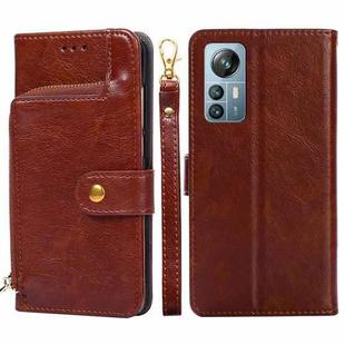 For Blackview A85 Zipper Bag Leather Phone Case(Brown)