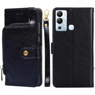 For Infinix Hot 12i Zipper Bag Leather Phone Case(Black)