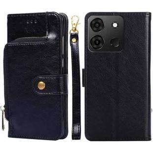 For Infinix Smart 7 Zipper Bag Leather Phone Case(Black)