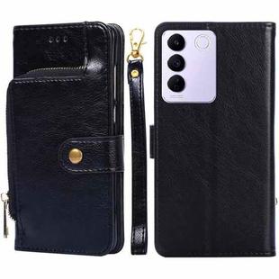 For vivo S16e Zipper Bag Leather Phone Case(Black)