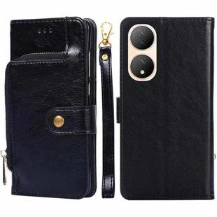 For vivo Y100 5G Zipper Bag Leather Phone Case(Black)