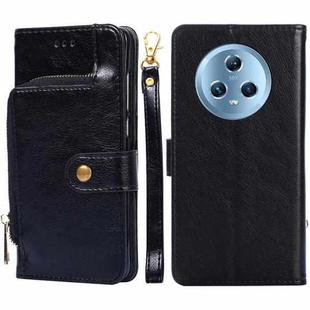 For Honor Magic5 Zipper Bag Leather Phone Case(Black)