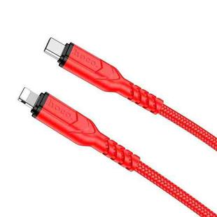 hoco X59 Victory PD 20W USB-C / Type-C to 8 Pin Charging Data Dable, Length:2m(Red)