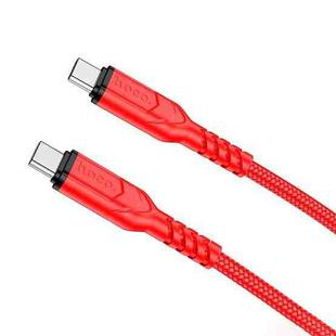 hoco X59 Victory 60W USB-C / Type-C to USB-C / Type-C Charging Data Dable, Length:1m(Red)
