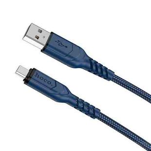 hoco X59 Victory 2.4A USB to Micro USB Charging Data Dable, Length:2m(Blue)
