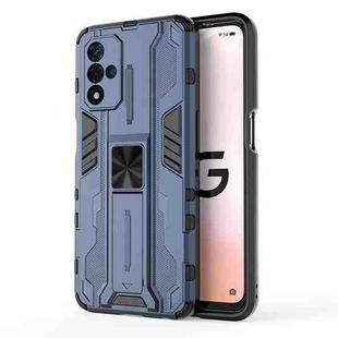 For OPPO A93S 5G Supersonic PC + TPU Shock-proof Protective Phone Case with Holder(Blue)