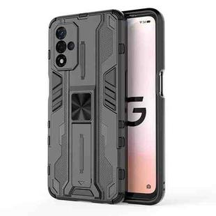 For OPPO A93S 5G Supersonic PC + TPU Shock-proof Protective Phone Case with Holder(Black)