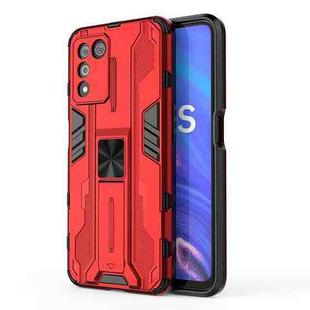 For OPPO K9S 5G Supersonic PC + TPU Shock-proof Protective Phone Case with Holder(Red)