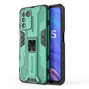 For OPPO K9S 5G Supersonic PC + TPU Shock-proof Protective Phone Case with Holder(Green)