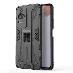 For Xiaomi Redmi K40S Supersonic PC + TPU Shock-proof Protective Phone Case with Holder(Black)