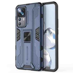 For Xiaomi 12T 5G Supersonic PC + TPU Shock-proof Protective Phone Case with Holder(Blue)