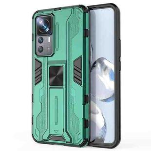 For Xiaomi 12T 5G Supersonic PC + TPU Shock-proof Protective Phone Case with Holder(Green)