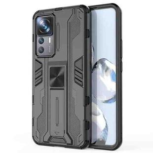 For Xiaomi 12T 5G Supersonic PC + TPU Shock-proof Protective Phone Case with Holder(Black)