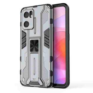 For OPPO Reno7 SE 5G Supersonic PC + TPU Shock-proof Protective Phone Case with Holder(Grey)