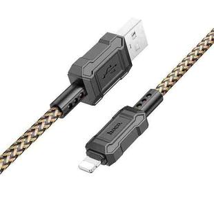 hoco X94 Leader 2.4A USB to 8 Pin Charging Data Dable, Length:1m(Gold)