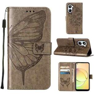 For Realme 10 4G Embossed Butterfly Leather Phone Case(Grey)