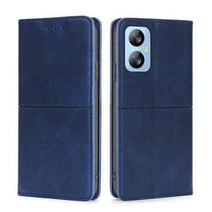 For Blackview A52 Cow Texture Magnetic Horizontal Flip Leather Phone Case(Blue)