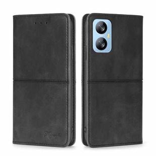 For Blackview A52 Cow Texture Magnetic Horizontal Flip Leather Phone Case(Black)