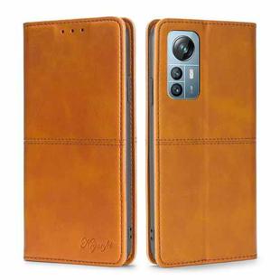 For Blackview A85 Cow Texture Magnetic Horizontal Flip Leather Phone Case(Light Brown)