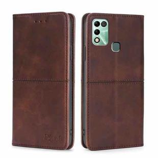 For Infinix Hot 11 Play Cow Texture Magnetic Horizontal Flip Leather Phone Case(Dark Brown)