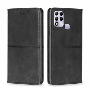 For Infinix Hot 11 RU Version Cow Texture Magnetic Horizontal Flip Leather Phone Case(Black)