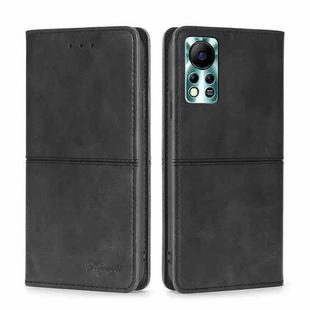 For Infinix Hot 11s NFC Cow Texture Magnetic Horizontal Flip Leather Phone Case(Black)