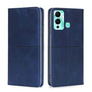 For Infinix Hot 12 Play Cow Texture Magnetic Horizontal Flip Leather Phone Case(Blue)