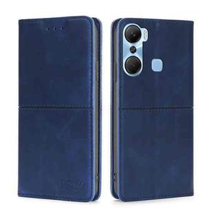 For Infinix Hot 12 Pro Cow Texture Magnetic Horizontal Flip Leather Phone Case(Blue)