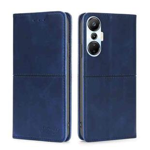 For Infinix Hot 20S Cow Texture Magnetic Horizontal Flip Leather Phone Case(Blue)
